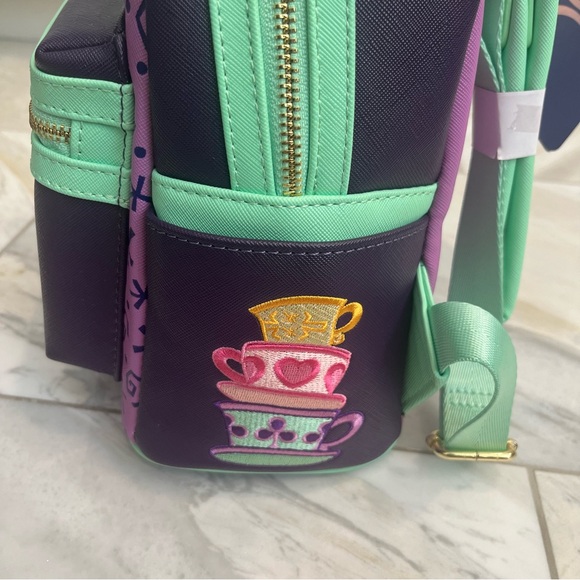 LOUNGEFLY NWT DISNEY PARKS MICKEY MAIN ATTRACTION ALICE IN WONDERLAND BACKPACK - Picture 10 of 10